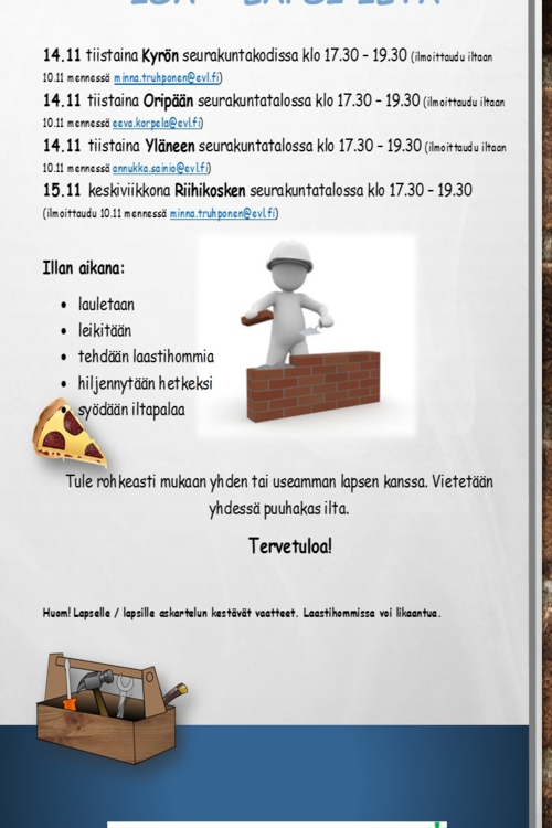Isä-lapsi ilta Isä-lapsi ilta