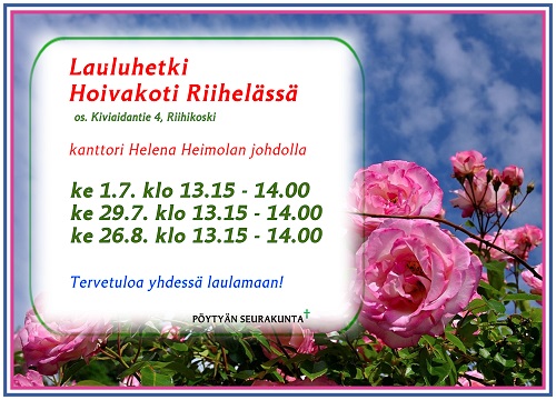Lauluhetki Hoivakoti Riihelässä Lauluhetki Hoivakoti Riihelässä