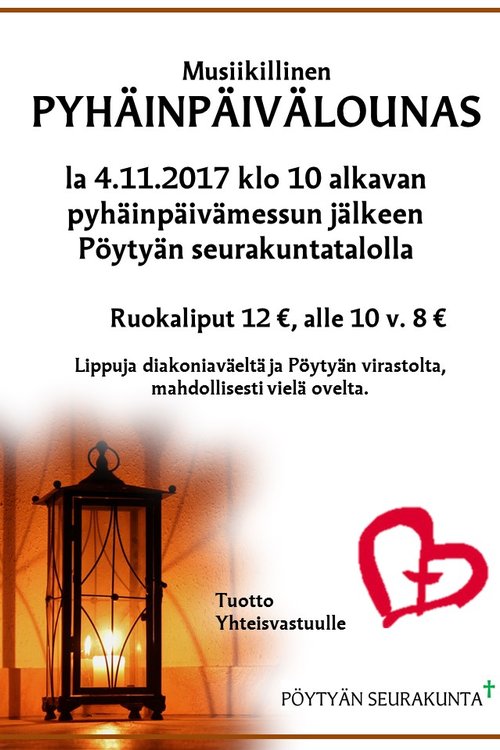 Musiikillinen pyhäinpäivälounas Musiikillinen pyhäinpäivälounas