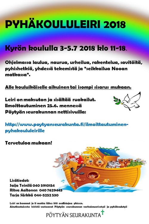 Pyhäkoululeiri 2018