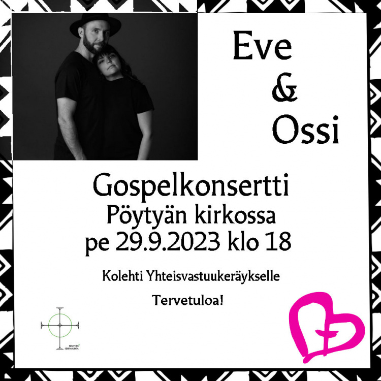Gosbel-konsertti Pöytyän kirkossa pe 29.9. klo 18
