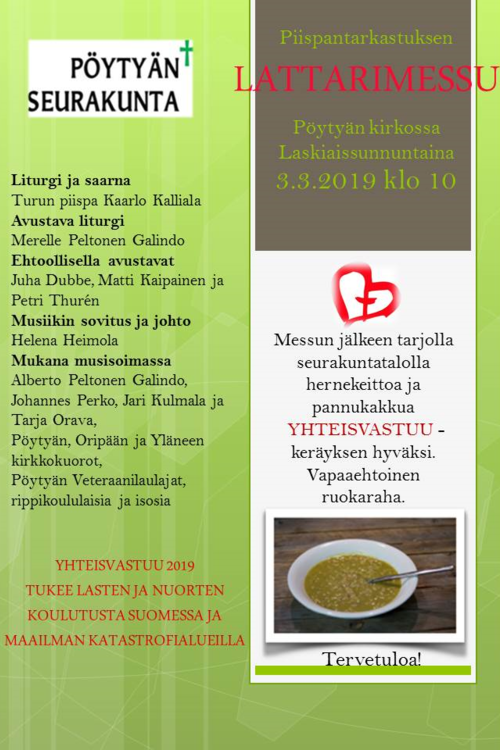 Piispantarkastuksen Lattarimessu Piispantarkastuksen Lattarimessu