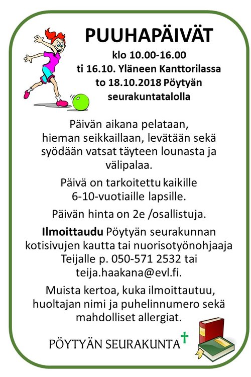Puuhapäivä Yläneellä Puuhapäivä Yläneellä
